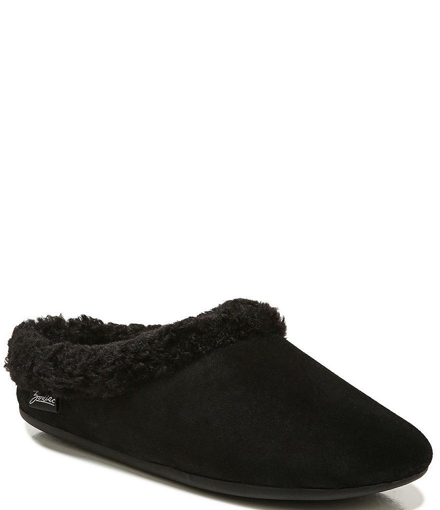 Zodiac Paloma Suede Faux Shearling Lined Slippers