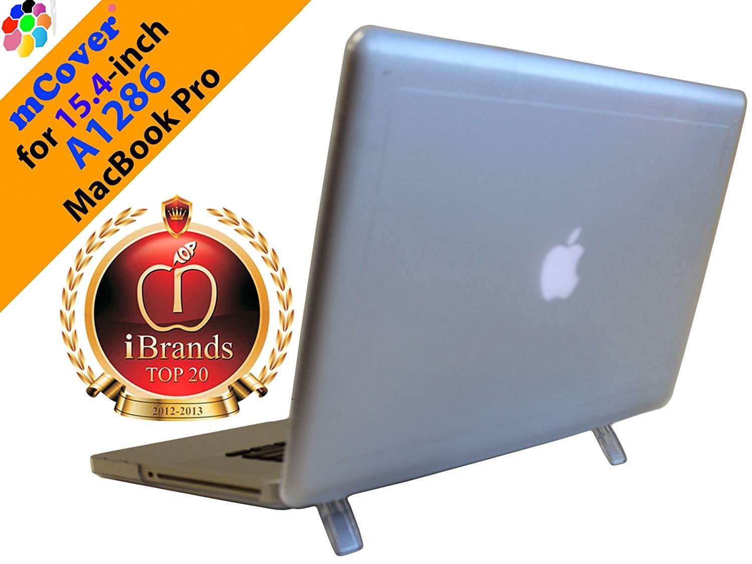 Clear mCover Hard Shell Case with FREE keyboard cover for 15-inch A1286 Aluminum Unibody MacBook Pro (15.4" regular display, Black keys)