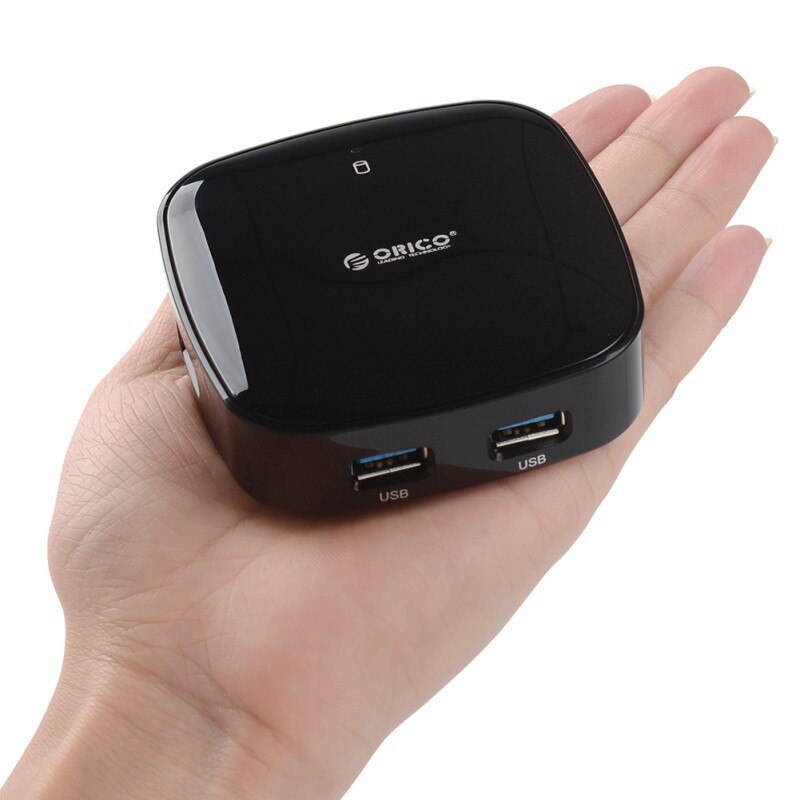 Orico H4818-U3-WH Portable 4-Port USB 3.0 Mini Hub with 3.3 Ft USB 3.0 Cable