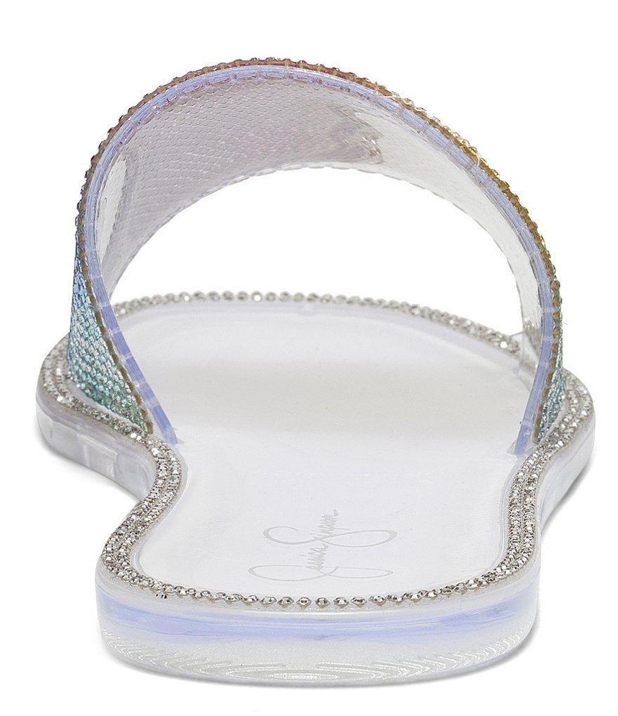 Jessica Simpson Kassime Rainbow Embellished Jelly Slides