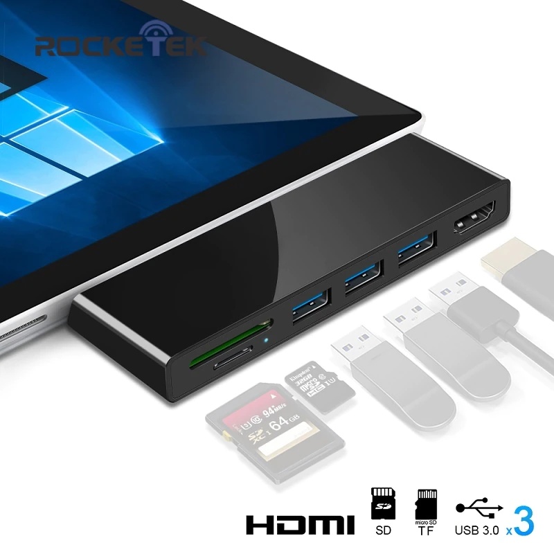 Misskit usb 3.0 card reader HUB 4K HDMI-compatible adapter SD/TF micro SD for Microsoft Surface Pro 5/6