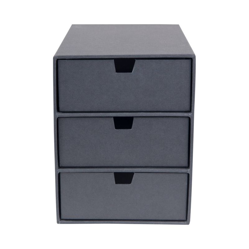 Ingrid 3-Drawer Supply Chest Dark Gray - Bigso Box of Sweden