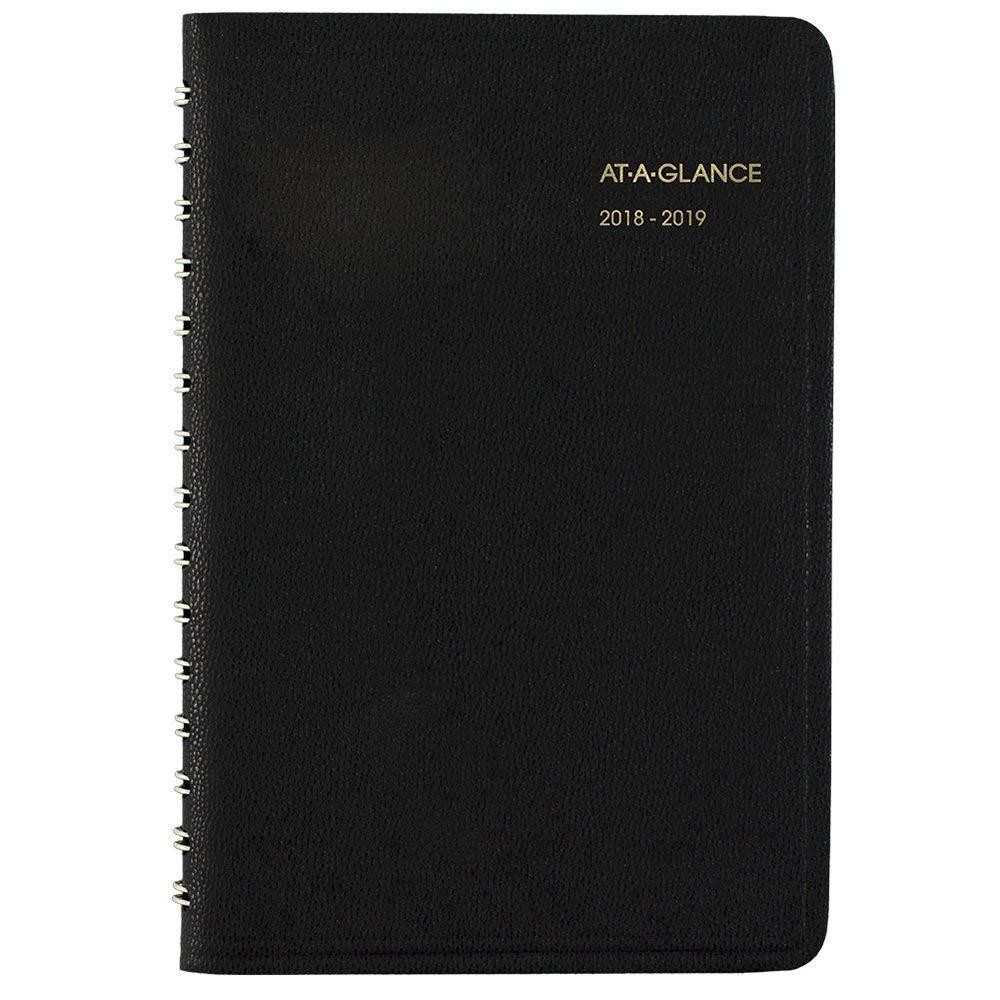 AT-A-GLANCE 2018-2019 Academic Year Daily Appointment Book/Planner, Small, 4-7/8 x 8, Black (7080705)
