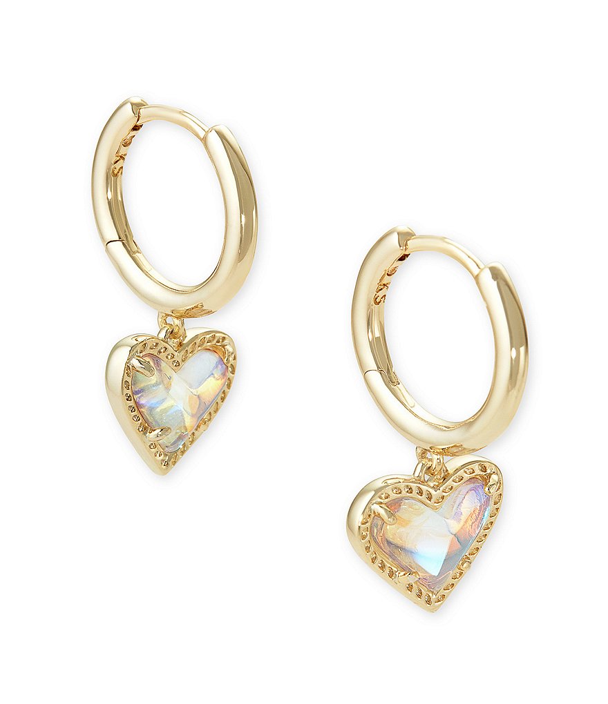 Kendra Scott Ari Heart Gold Huggie Earrings