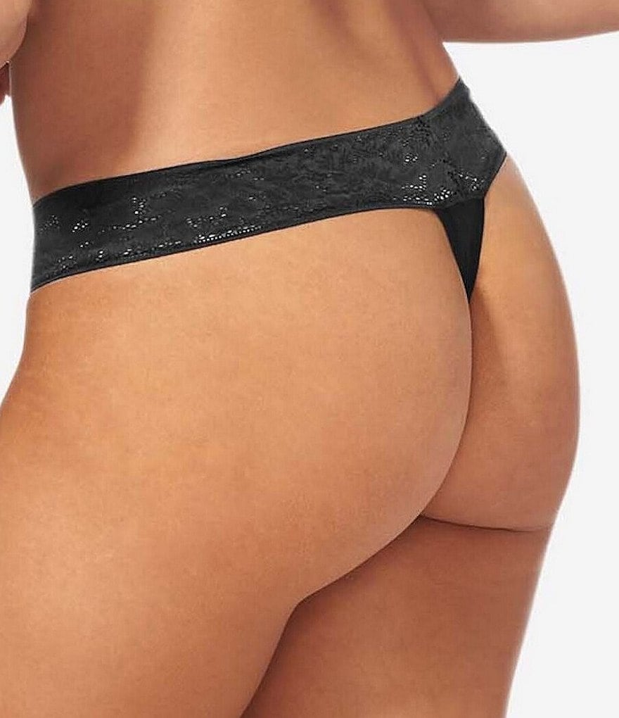 Tommy John Women's Lace Waist Second Skin Thong Panty