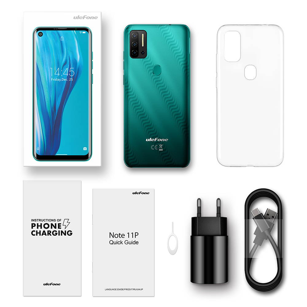 Ulefone Note 11P (2021) Unlocked Phones, Android 11 P60 Octa-core 8GB + 128GB ROM, 48MP Four Rear Camera + 8MP Front Camera, 6.55" HD+ Screen 4400mAh Big Battery Dual 4G Unlocked Smartphone