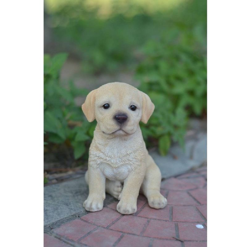 6.5" Polyresin Labrador Puppy Statue Yellow - Hi-Line Gift