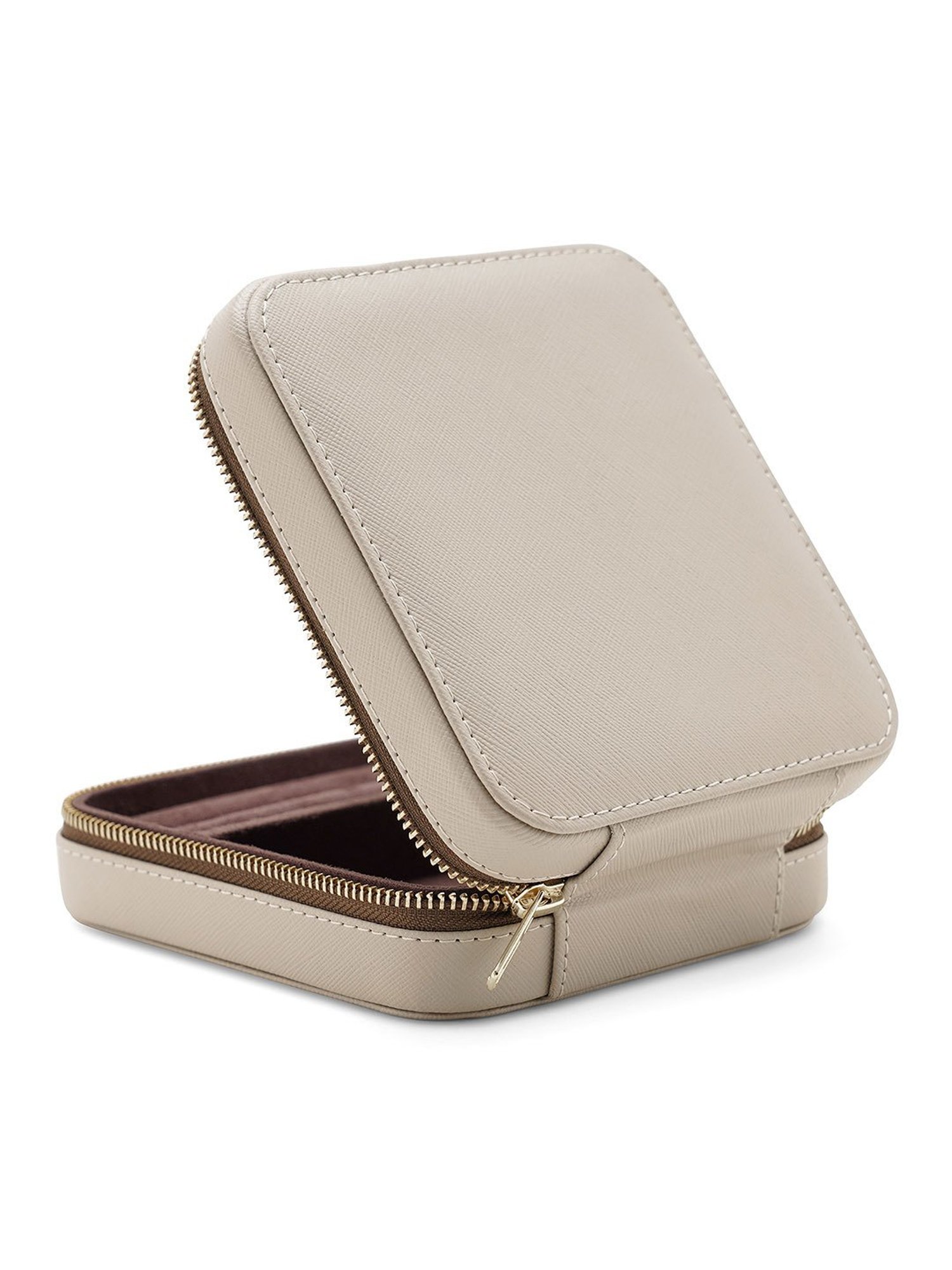 Pure Home and Living Beige Leather Solid Jewellery Organiser