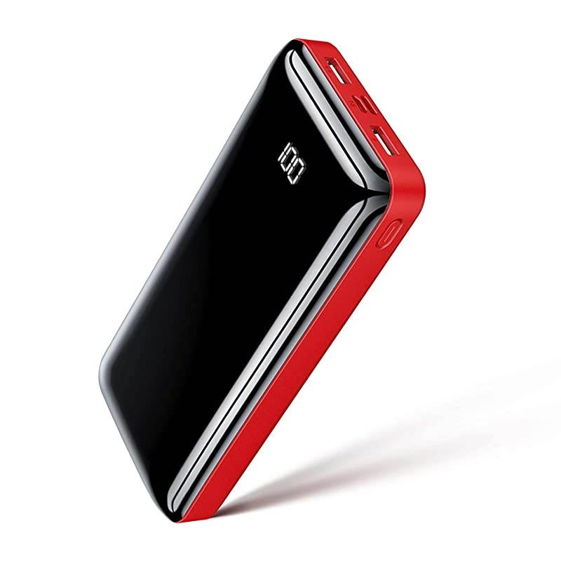 Portable Charger Power Bank 30000mAh  Huge Capacity High-Speed 4 USB Ports External Battery Pack with Full LCD Digital Display Compatible with Smart Phone, Android Phone, Tablet and More