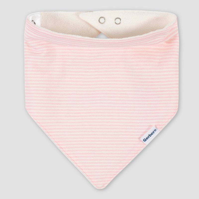 Gerber Baby Girls' 4pk Fox Bandana Bib - Blue