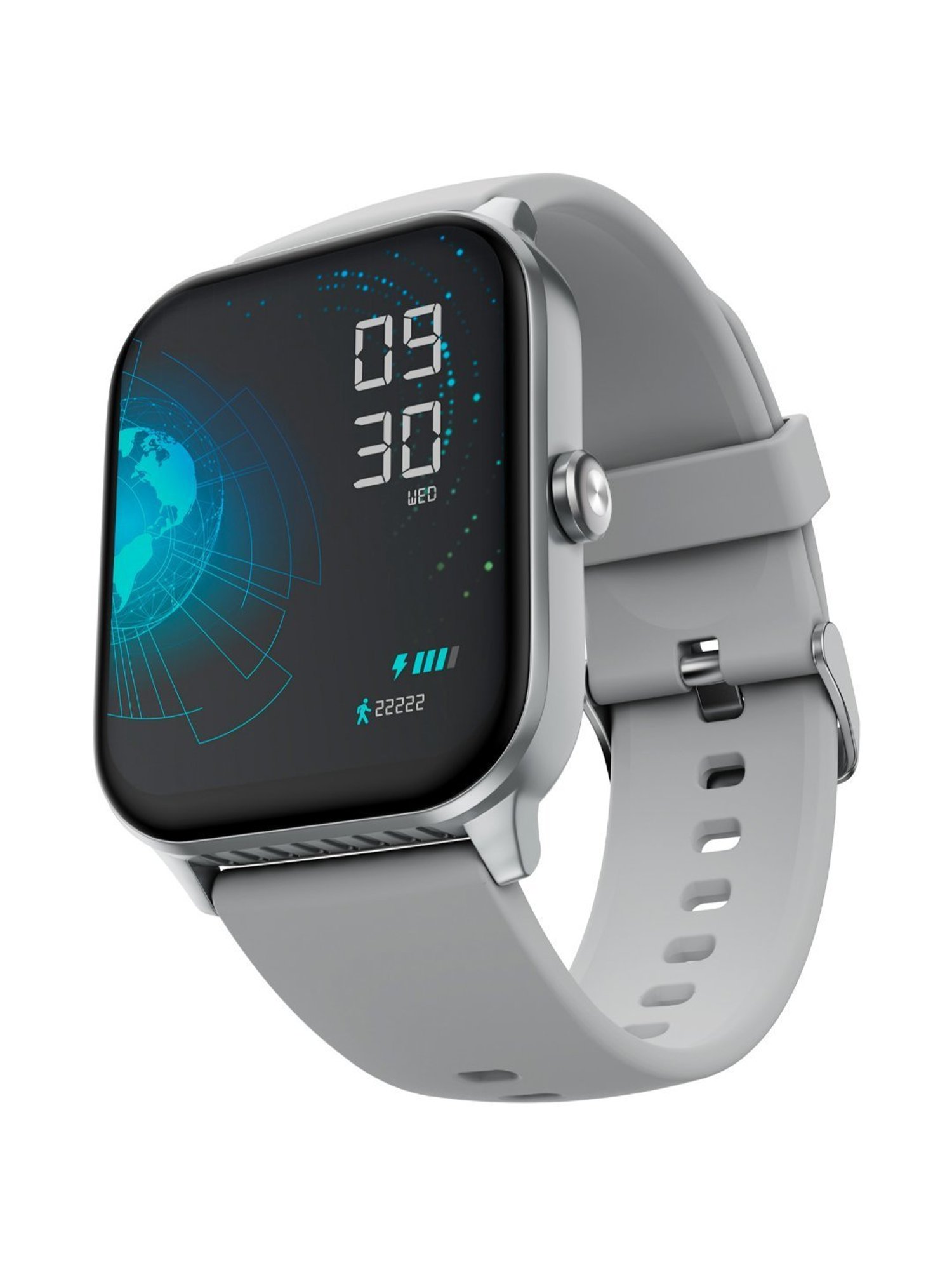 beatXP Marv 1.85 inch HD Screen Ultra Thin Bezel, BT 5.3 Calling Smartwatch (Iced Silver Strap)