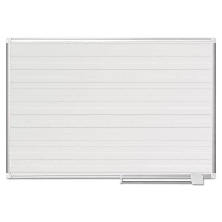 MasterVision MA0594830 Ruled Planning Board, 48X36, White/Silver