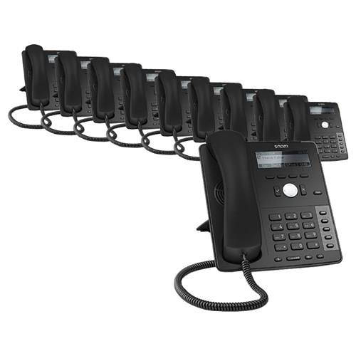 Snom D715 Desktop Phone w/ Backlit LCD Display & 3-Way Conferencing (10 Pack)