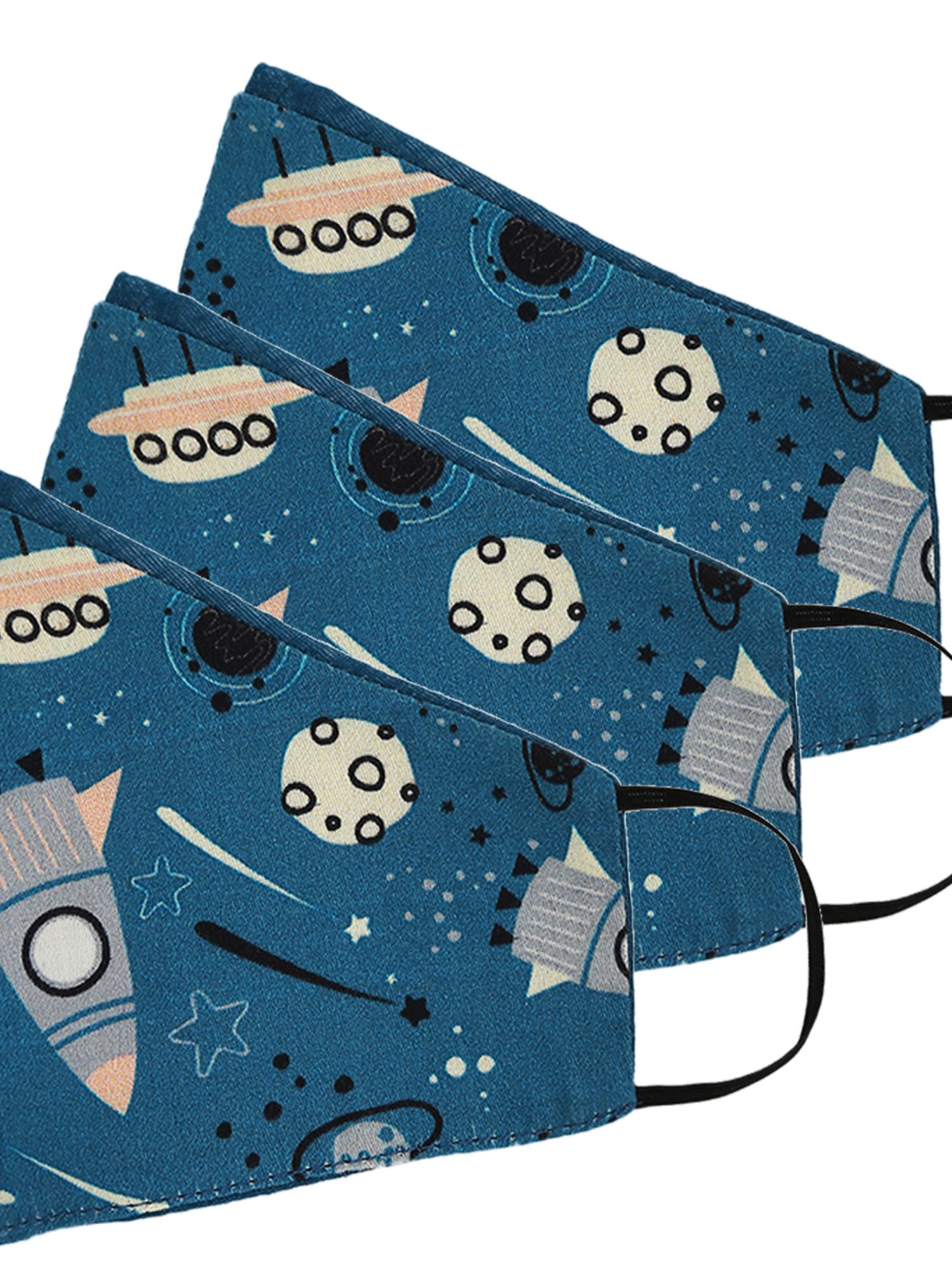 Tossido 8 - 14 Yrs. KIDS 3 Layered Reusable Face Masks - Pack of 3