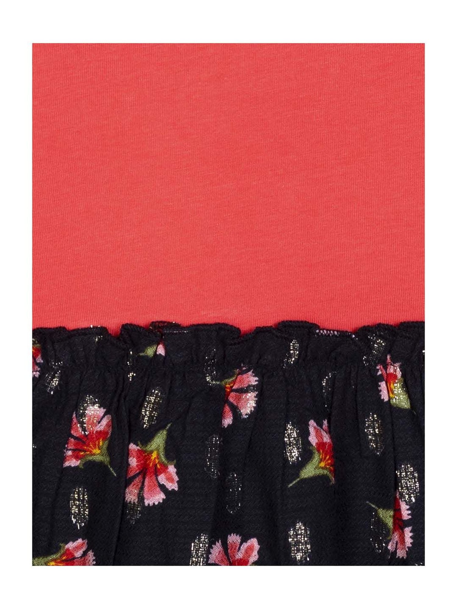 Budding Bees Kids Black Cotton Printed Dress