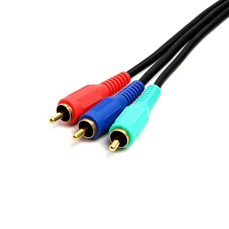 3RCA Male to 3RCA Male RGB Component Video Cable For HDTV 25 Feet