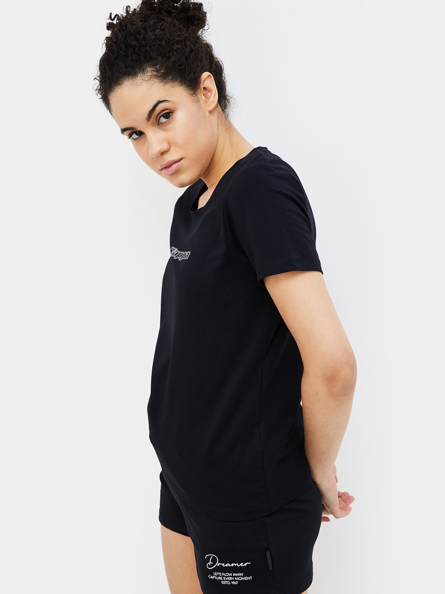 KAPPA Black Graphic Print T-Shirt