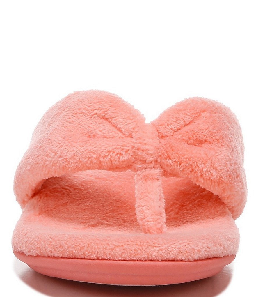 Vionic Lydia Washable Plush Terry Cloth Thong Slippers