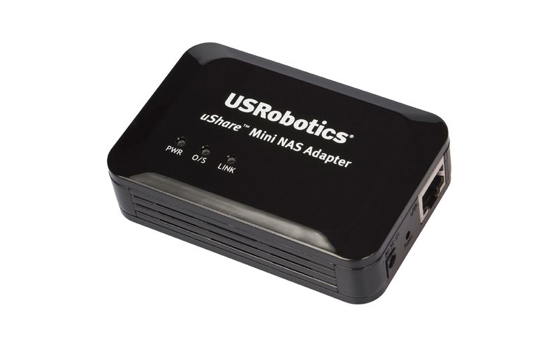 U.S. Robotics USR8710 Mini NAS Adapter - 1 x Storage Device - Gigabit Ethernet - 2 x Total USB Port(s) - Network (RJ-45)