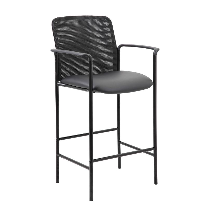 Contemporary Mesh Counter Height Barstool Black - Boss Office Products