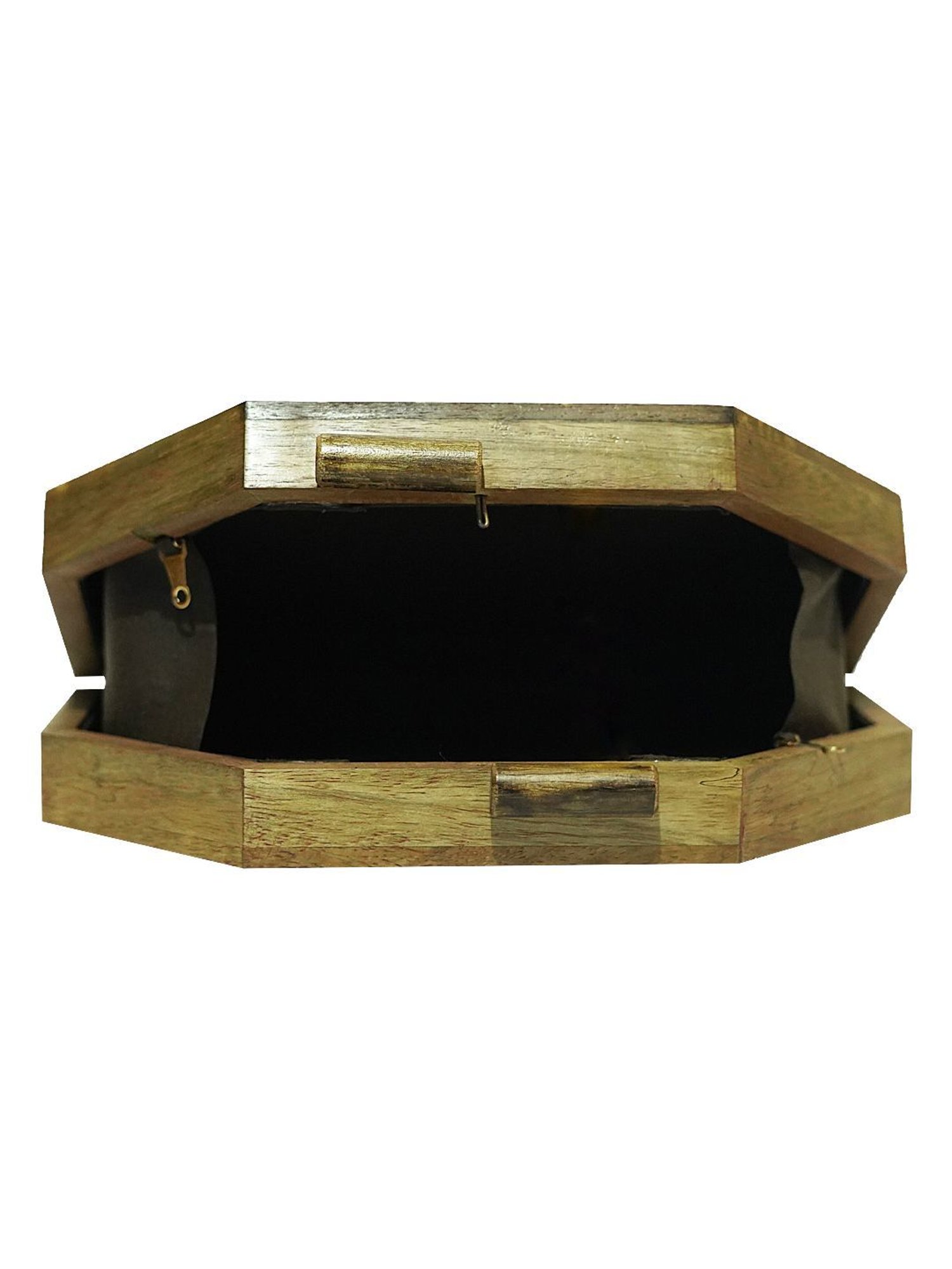 Horra Black Embellished Clutch