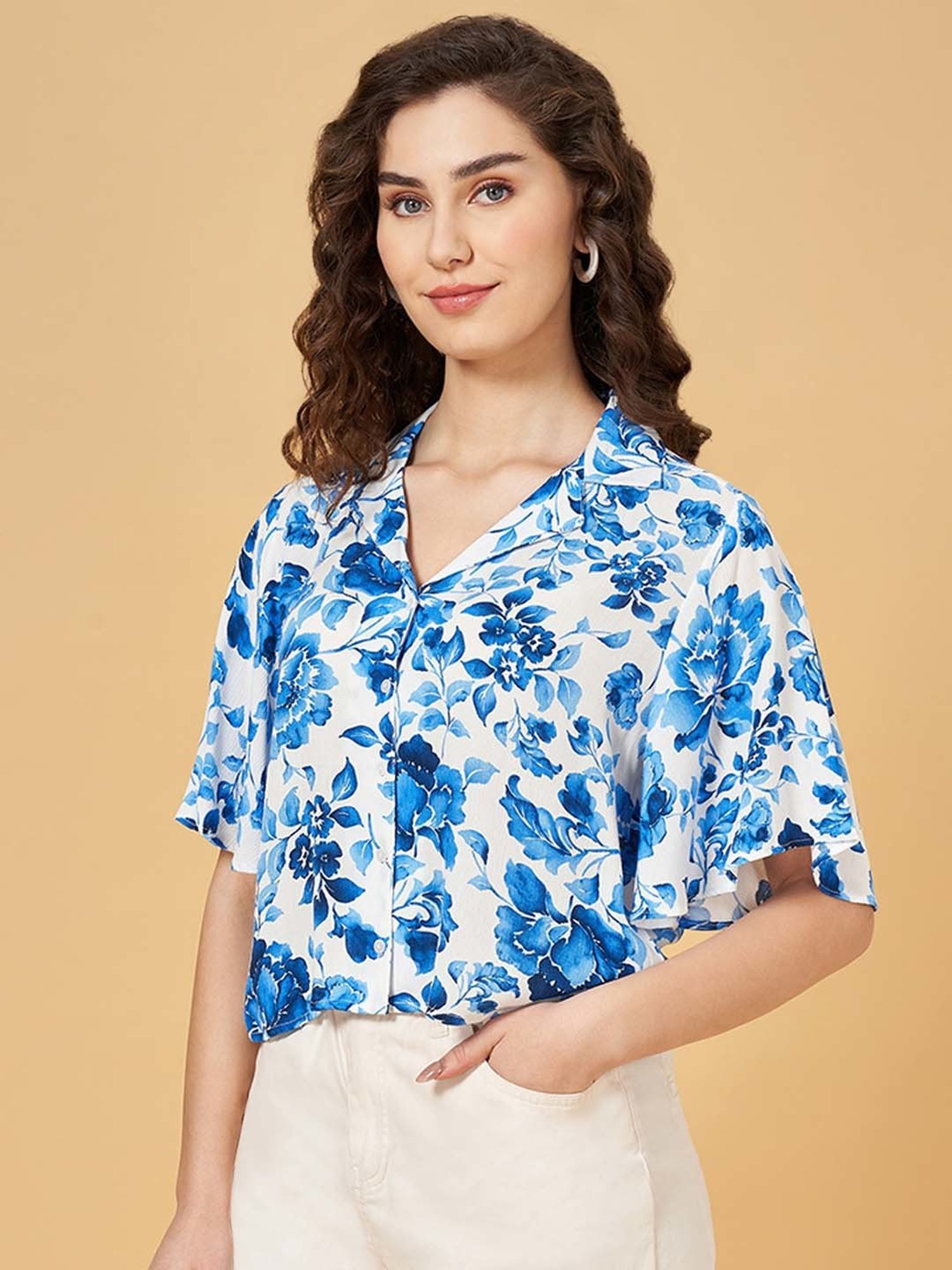 Honey by Pantaloons Blue Printed Top