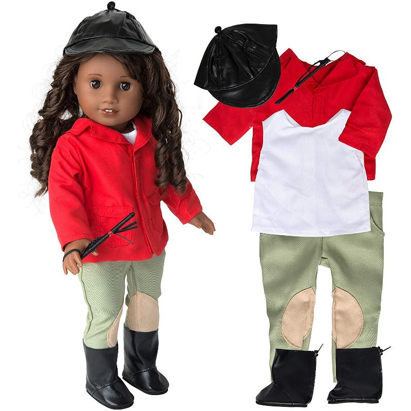 Dress Along Dolly Equestrian Horse Riding Outfit for American Girl Doll