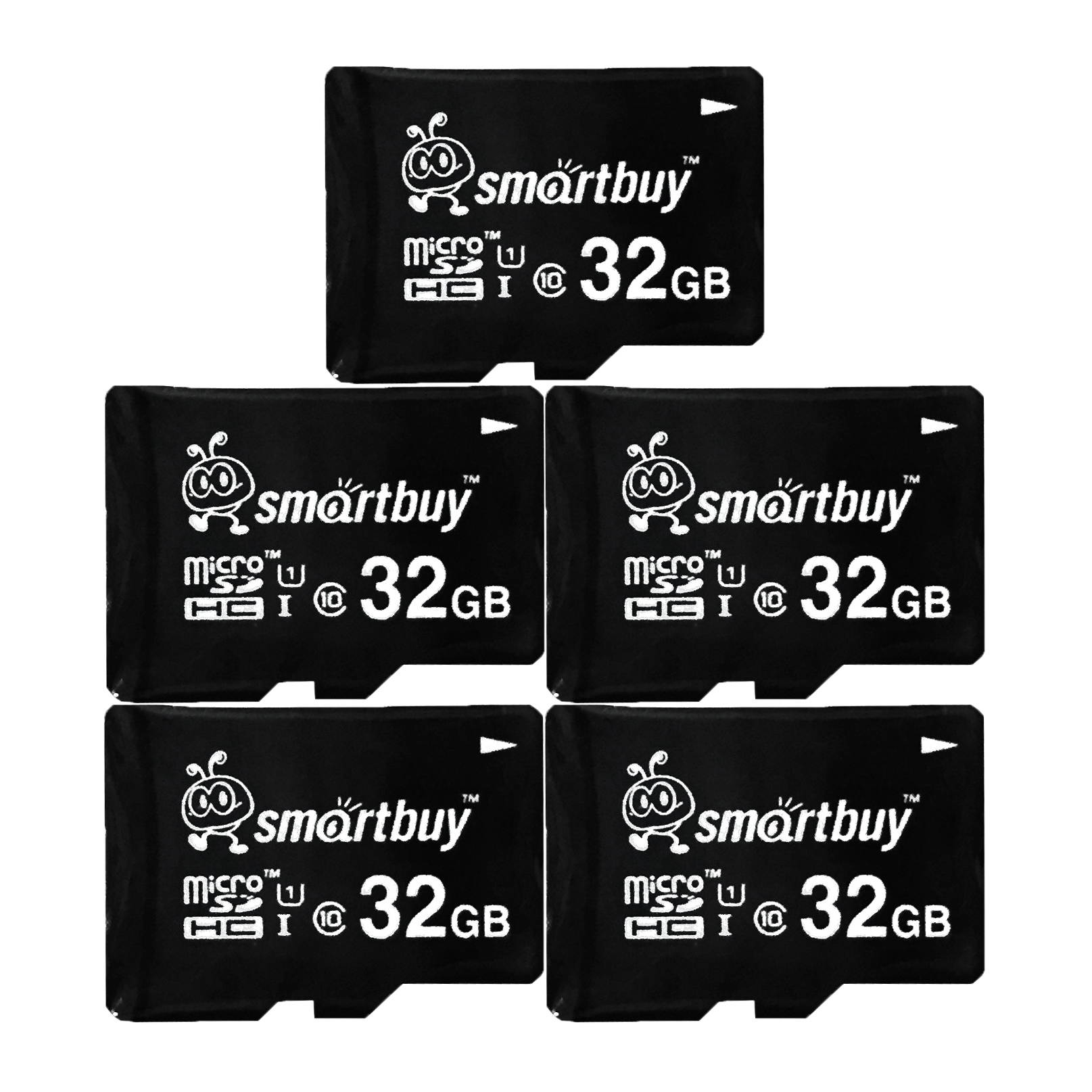 Smartbuy Micro SDHC Class 10 TF Flash Memory Card SD HC C10 Ultra U1 UHS-I HD Fast Speed for Camera Mobile Phone Tab GPS MP3 TV (16GB - 5 Packs)