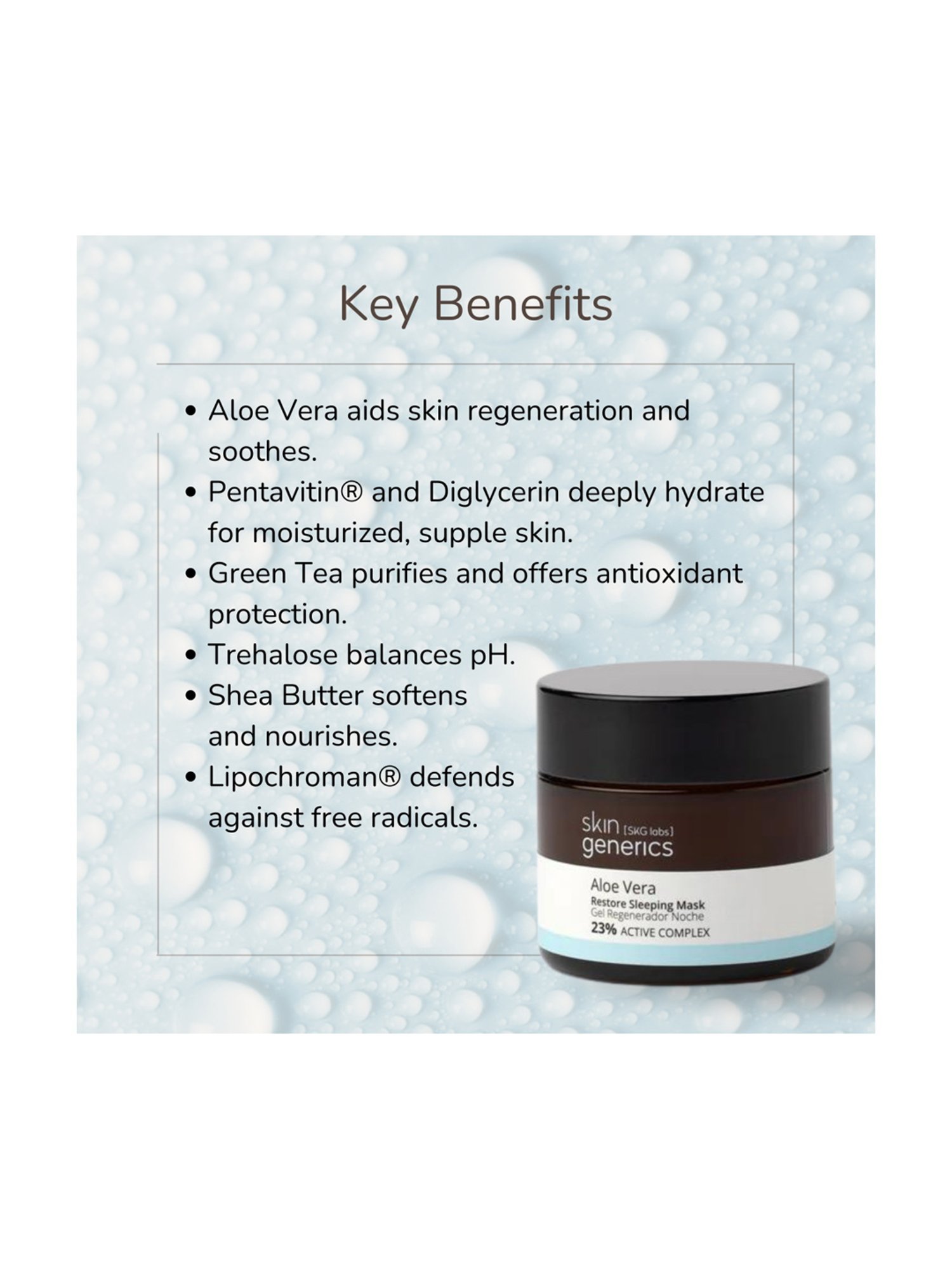 Skin Generics Aloe Vera Restore Sleeping Mask - 50 ml