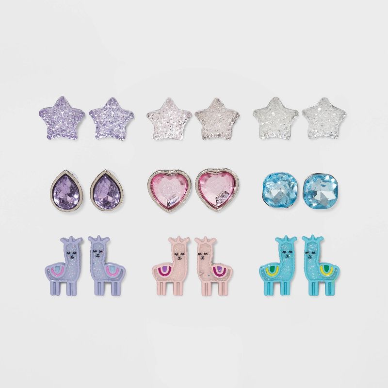 Girls' 9pk Mixed Earring Set - Cat & Jack™