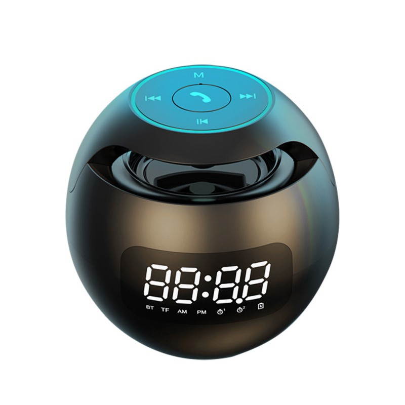 Mini Bluetooth 5.0 Speaker Wireless Bluetooth Sound Box With LED Display Alarm Clock Hifi MP3 Music Play Compatible With TF Card