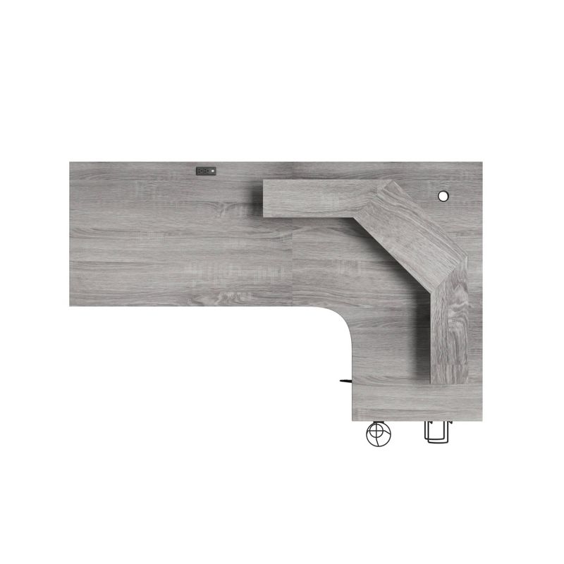 Carnegie Power Computer Gaming Desk Gray/Black - Jamesdar