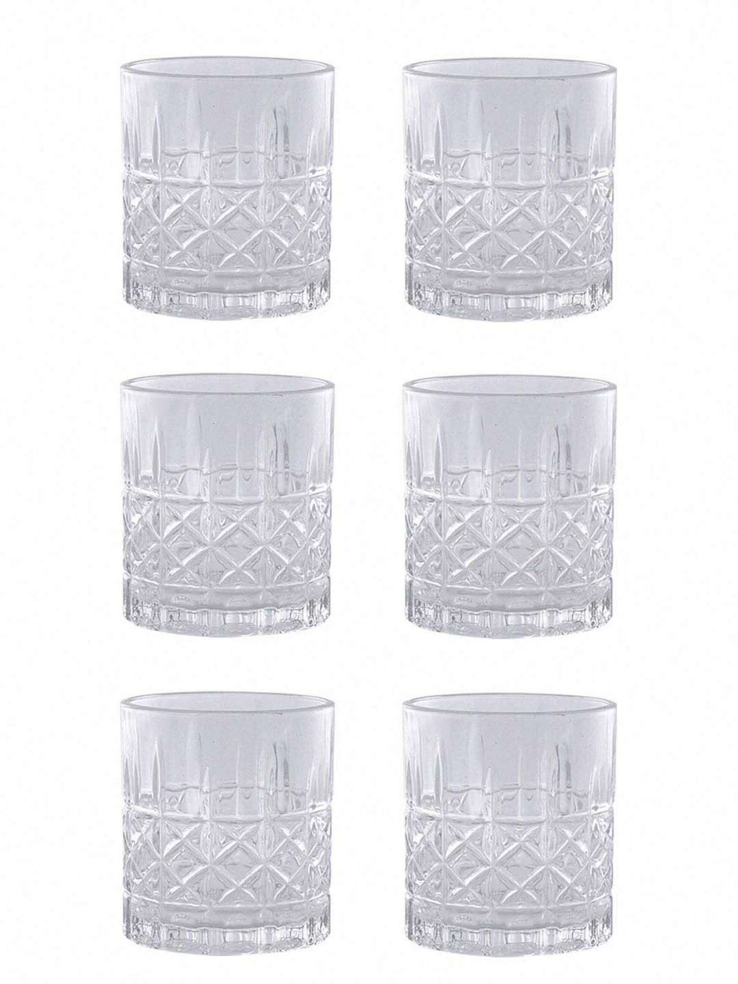 Goodhomes Transparent Glass 8 Piece Bowl & Drinking Glass Set (6pcs glasses and 2pcs bowls)