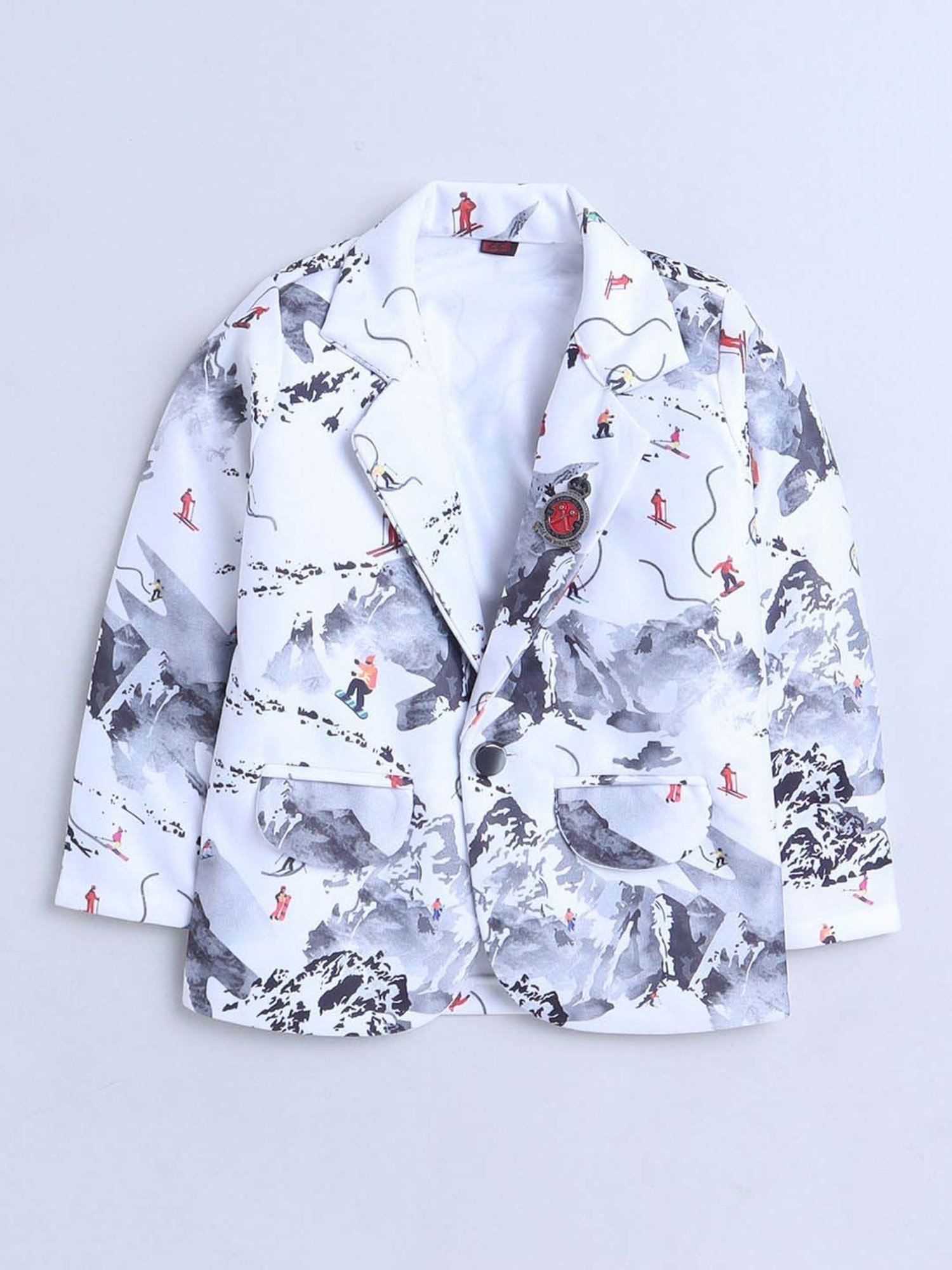 Fourfolds Boys Multicolor Printed Full Sleeves Clothing Set