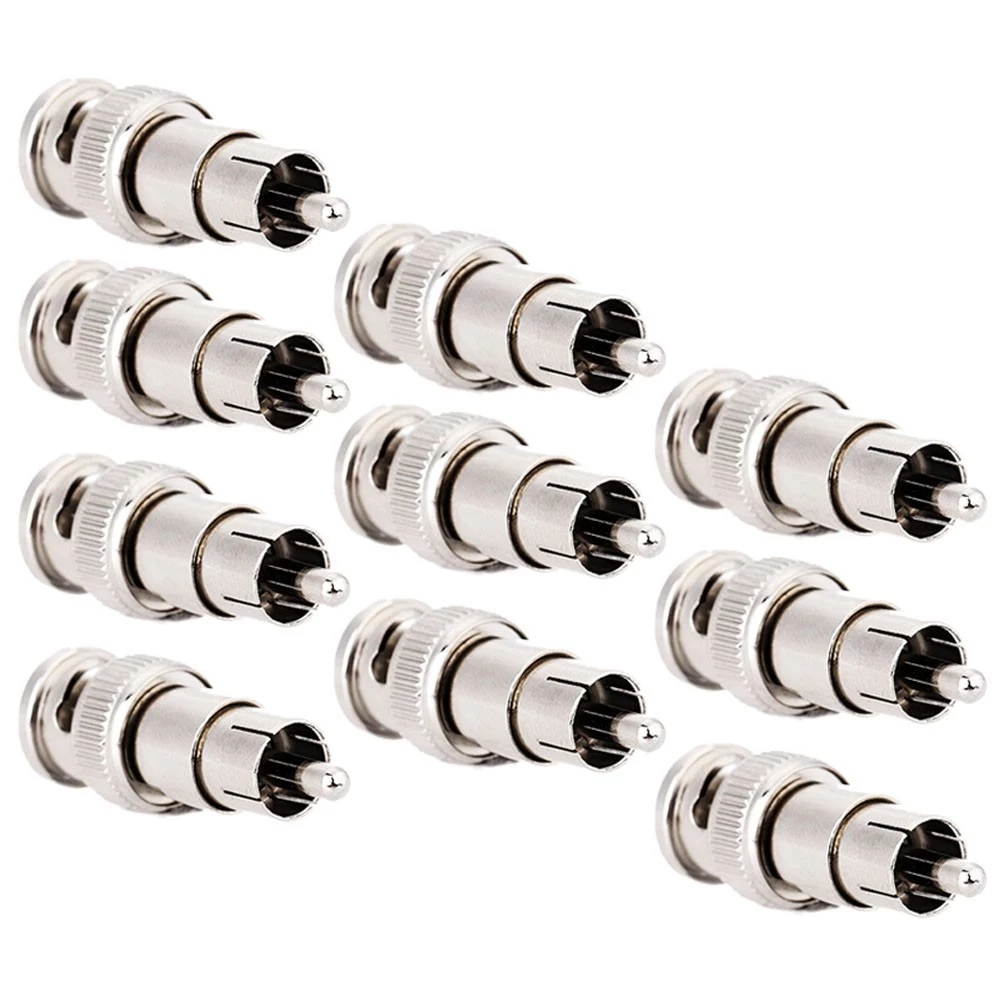 ESCAM BNC Male to RCA Female Plug AV Camera RF Coax Adapters Connector 10 Pcs
