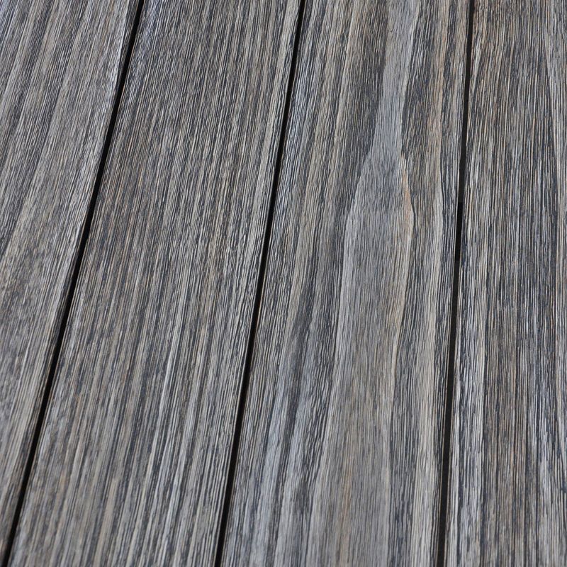 Teak Modern North Shore Outdoor Coffee Table - Driftwood Gray - Courtyard Casual