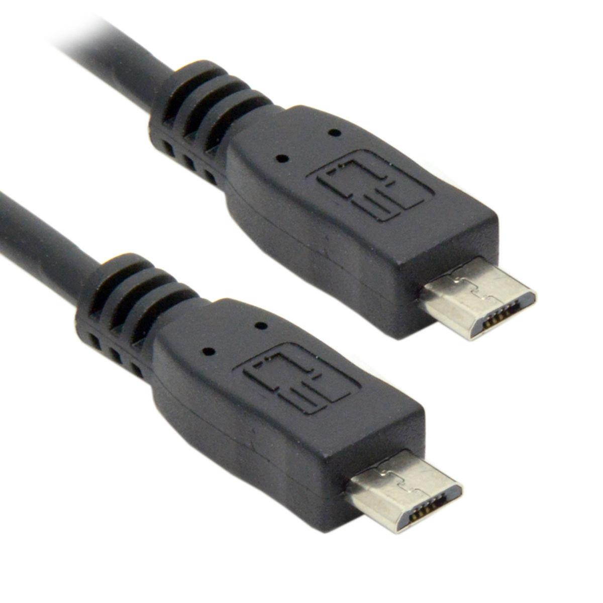 2pcs Micro USB male to Micro USB Male data charger cable for Mobile Phone