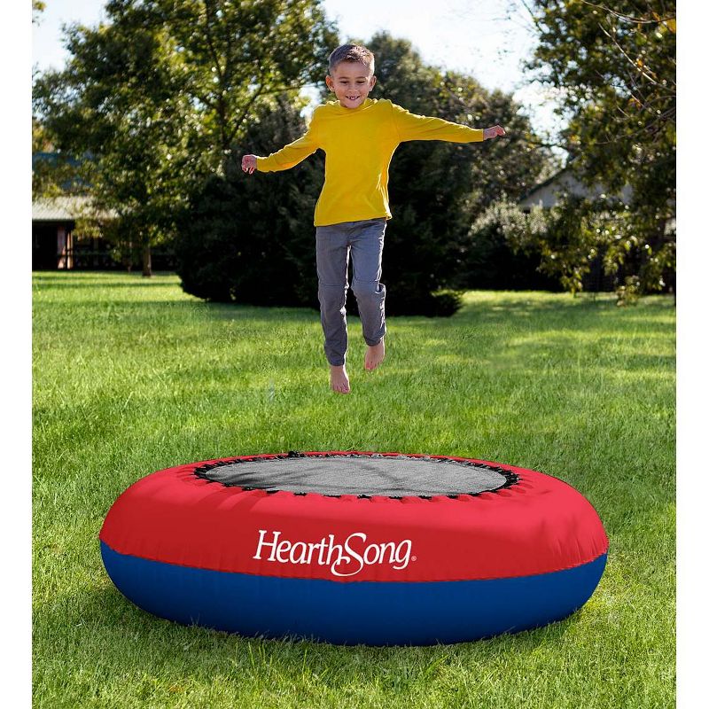 HearthSong Jump2It Outdoor Inflatable Kids Trampoline with Water Compartments for Stability