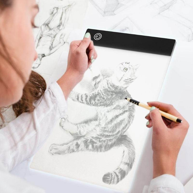 A4 LED Graphic Tablet Writing Painting Light Box Tracing Board Copy Pads Digital Drawing Tablet Artcraft A4 Copy Table LED Board