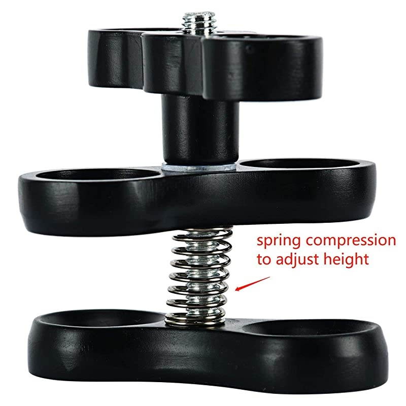 1 Inch2Pack Black Standard Underwater Ball Clamp Mount for 1 Inch Ball Underwater Light Arm System