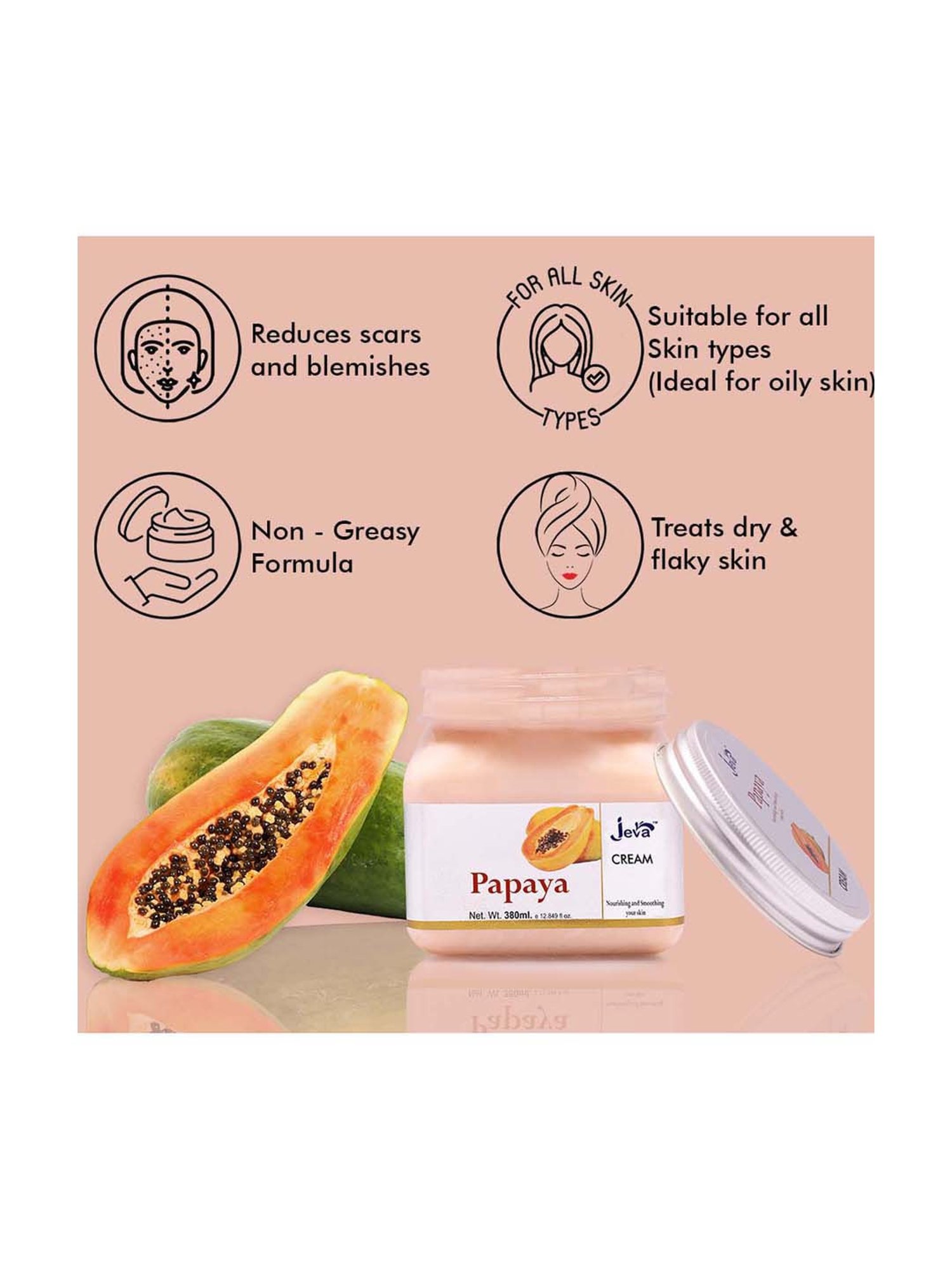 Papaya Nourishing & Smoothing Cream - 380 ml