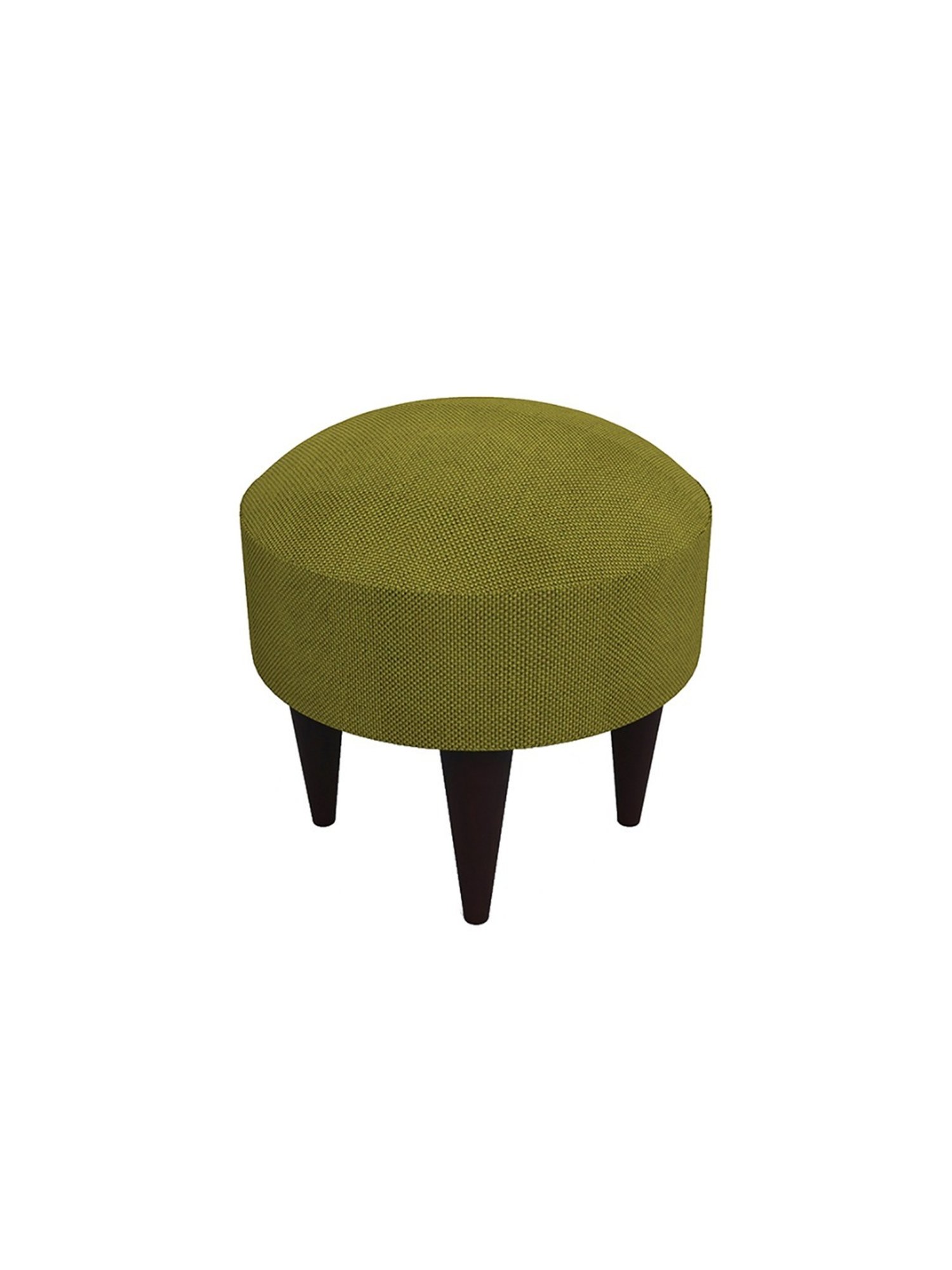 Chumbak Begum Savanna Solid Green Wood Foot Rest Ottoman