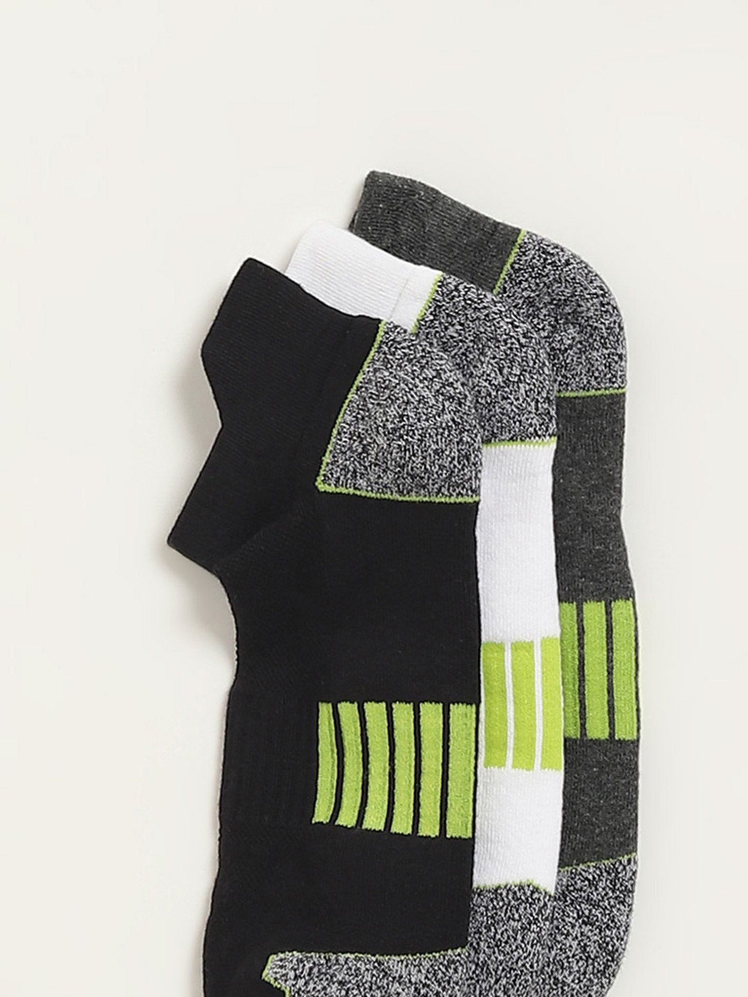 WES Lounge by Westside Multicolor Printed Trainer Socks - Pack of 3