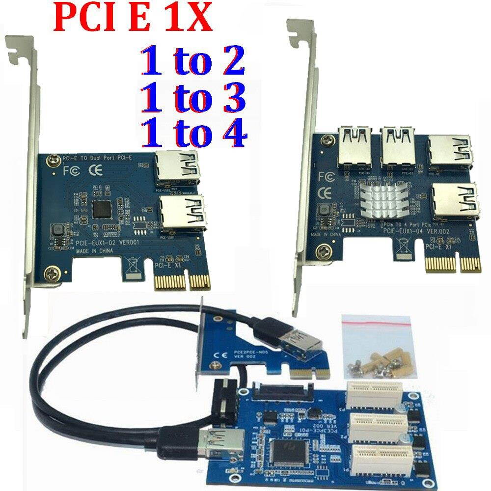 PCI E 1 to 3 PCI express 1X slots Riser Card Mini ITX to external 3 PCI E slot adapter PCIe Port Multiplier Card VER005 1X TO 16