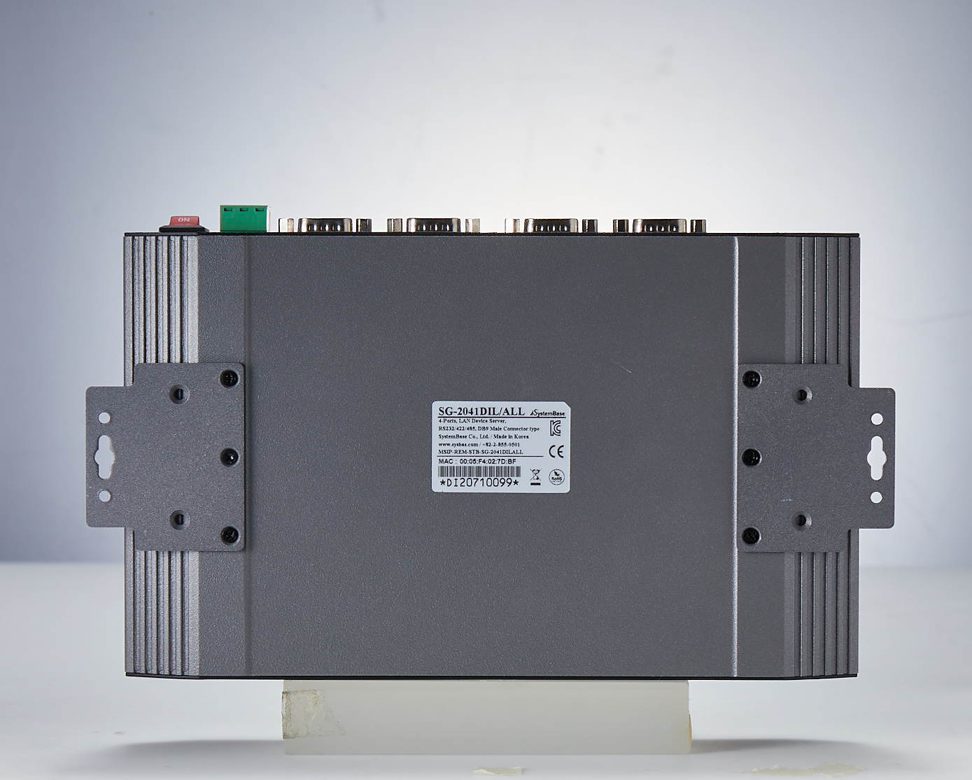 SystemBase - Serial(RS232/422/485) to Ethernet 4Ports Industrial Grade Device Server, DB9 Male Connector, Supports Modbus RTU/ASCII (SG-2041DIL/ALL)