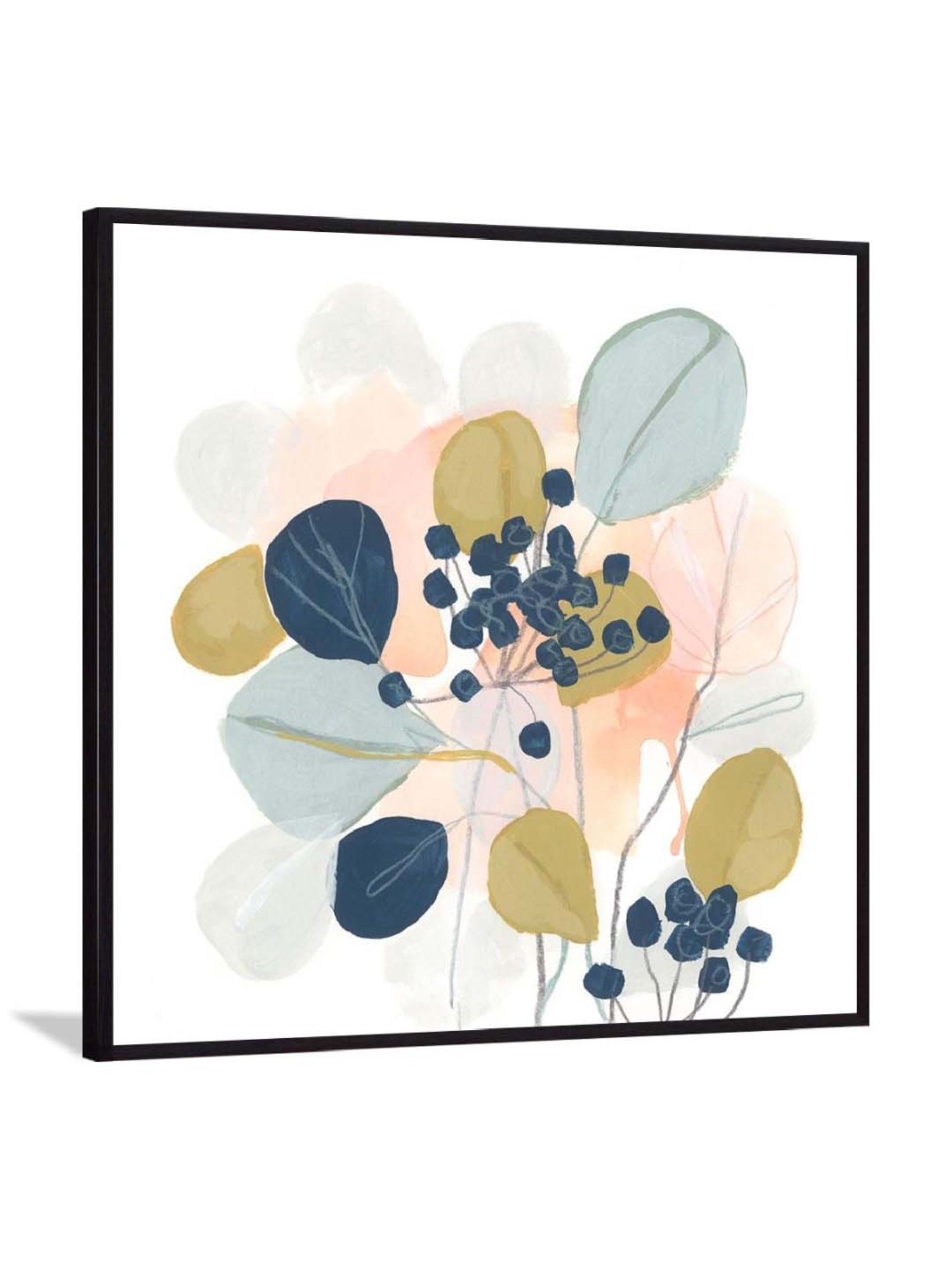 ARTE'VENUE Floral Mazurka Multicolor Canvas Wall Arts - Set of 4 (11 X 11 inch Each)