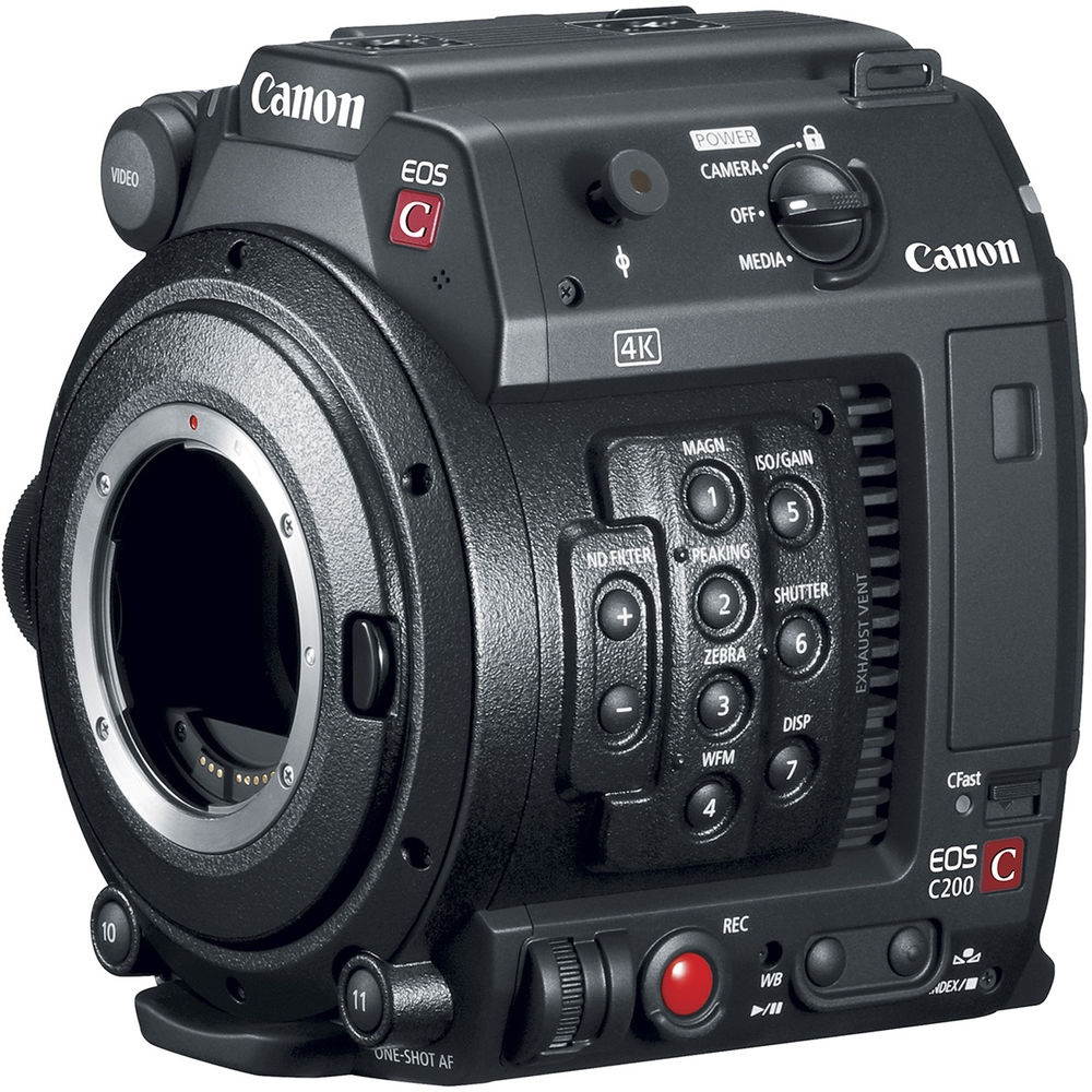 Canon EOS C200B Cinema Camera (Body) (EF-Mount) - 64GB - Reader - Case - CN-E 70-200mm T4.4 Compact-Servo Cine Zoom Lens + More