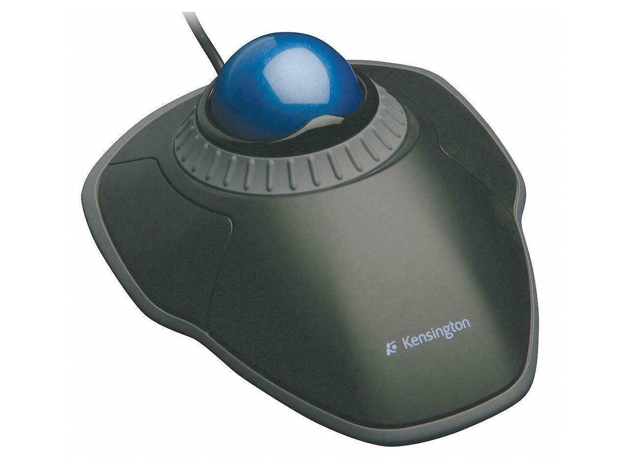 Kensington Corded Trackball Mouse, Optical, Black/Blue, USB Black/Blue  K72337US