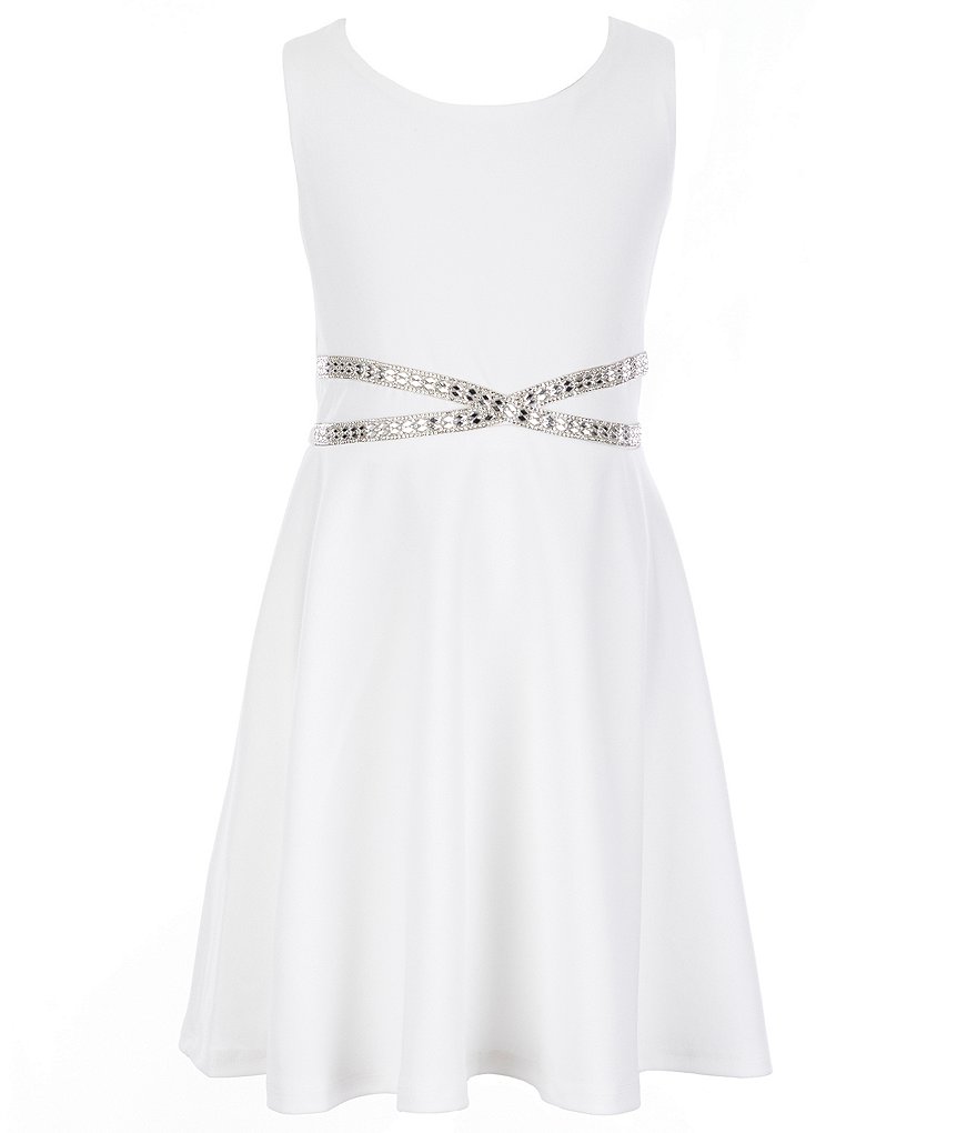 Xtraordinary Big Girls 7-16 Infinity-Waist Fit-And-Flare Dress