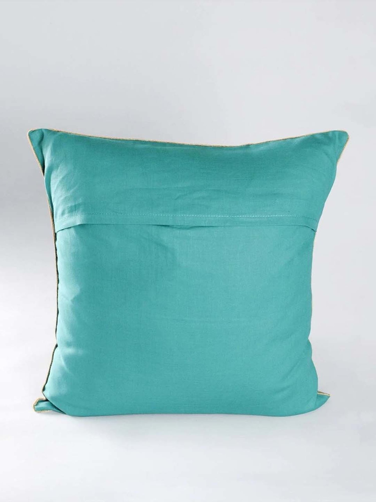 Fabindia Home Udai Blue Cotton Silk Cushion Cover